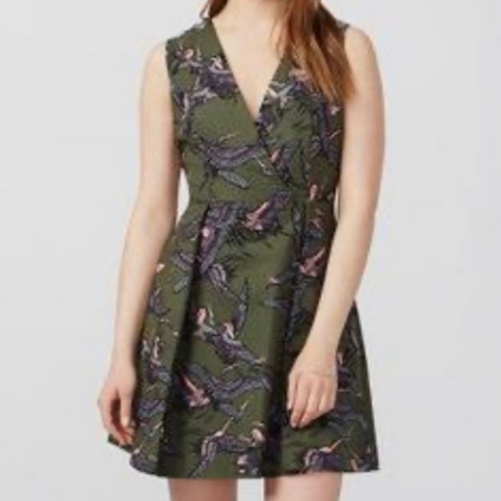 RACHEL Rachel Roy Green Fit and Flare Mini Dress